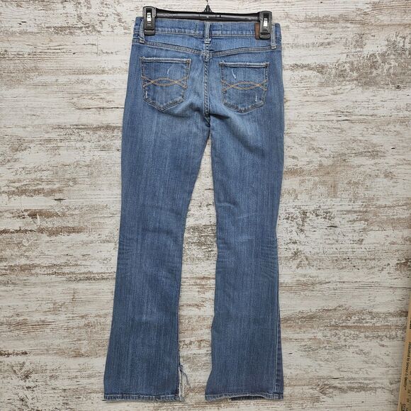 Vintage Ambercrombie & Fitch Low Rise Bootcut Jean Y2k Sz 2R Stretch Madison - Picture 2 of 13
